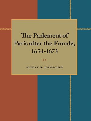cover image of The Parlement of Paris After the Fronde, 1653–1673